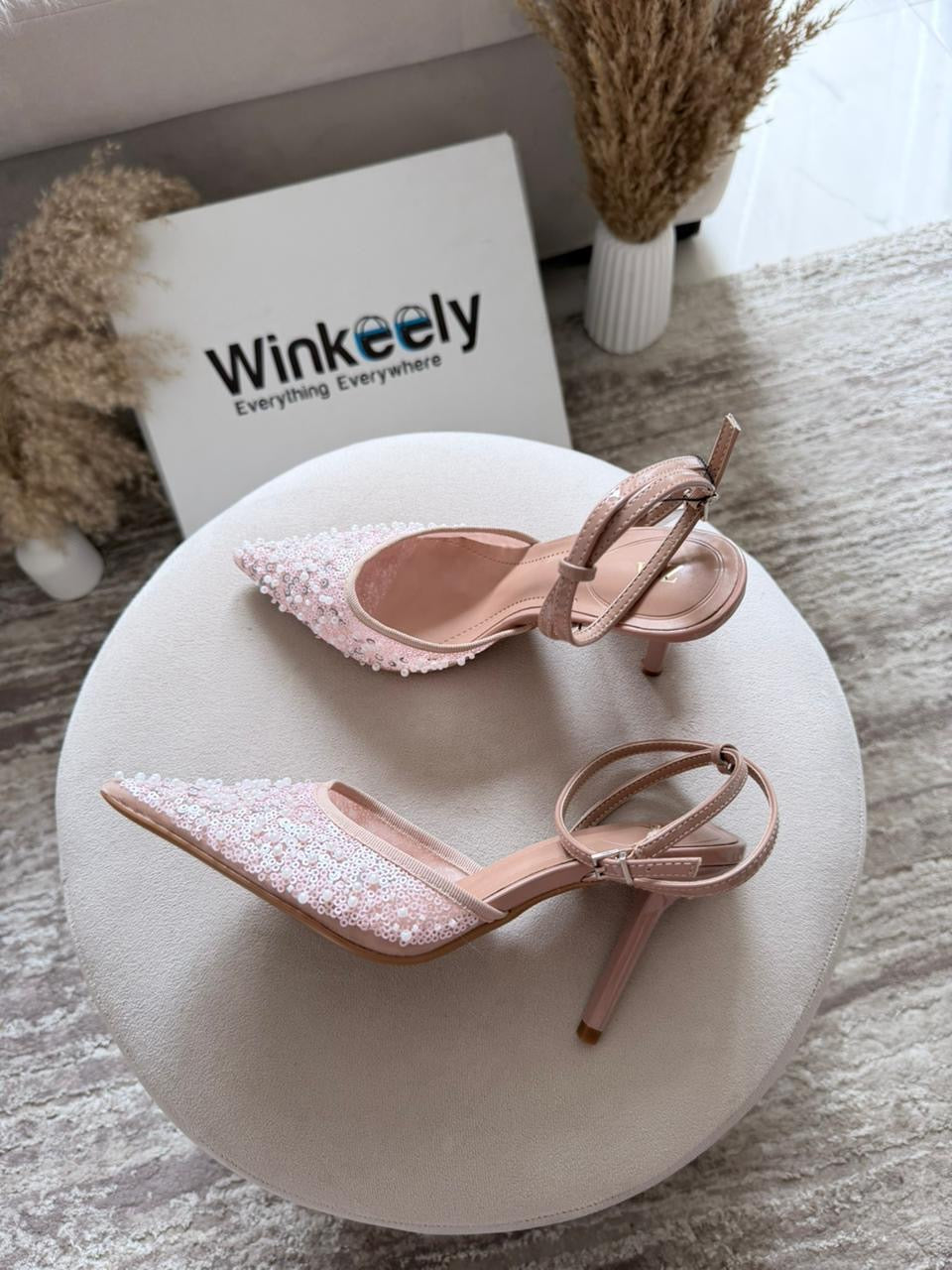 Sparkly Pointed Toe Heels