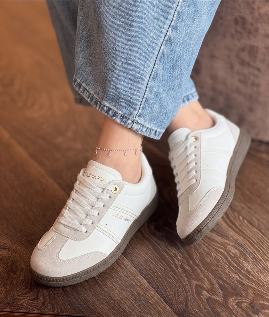 Suede & Leather Mix Casual Sneakers