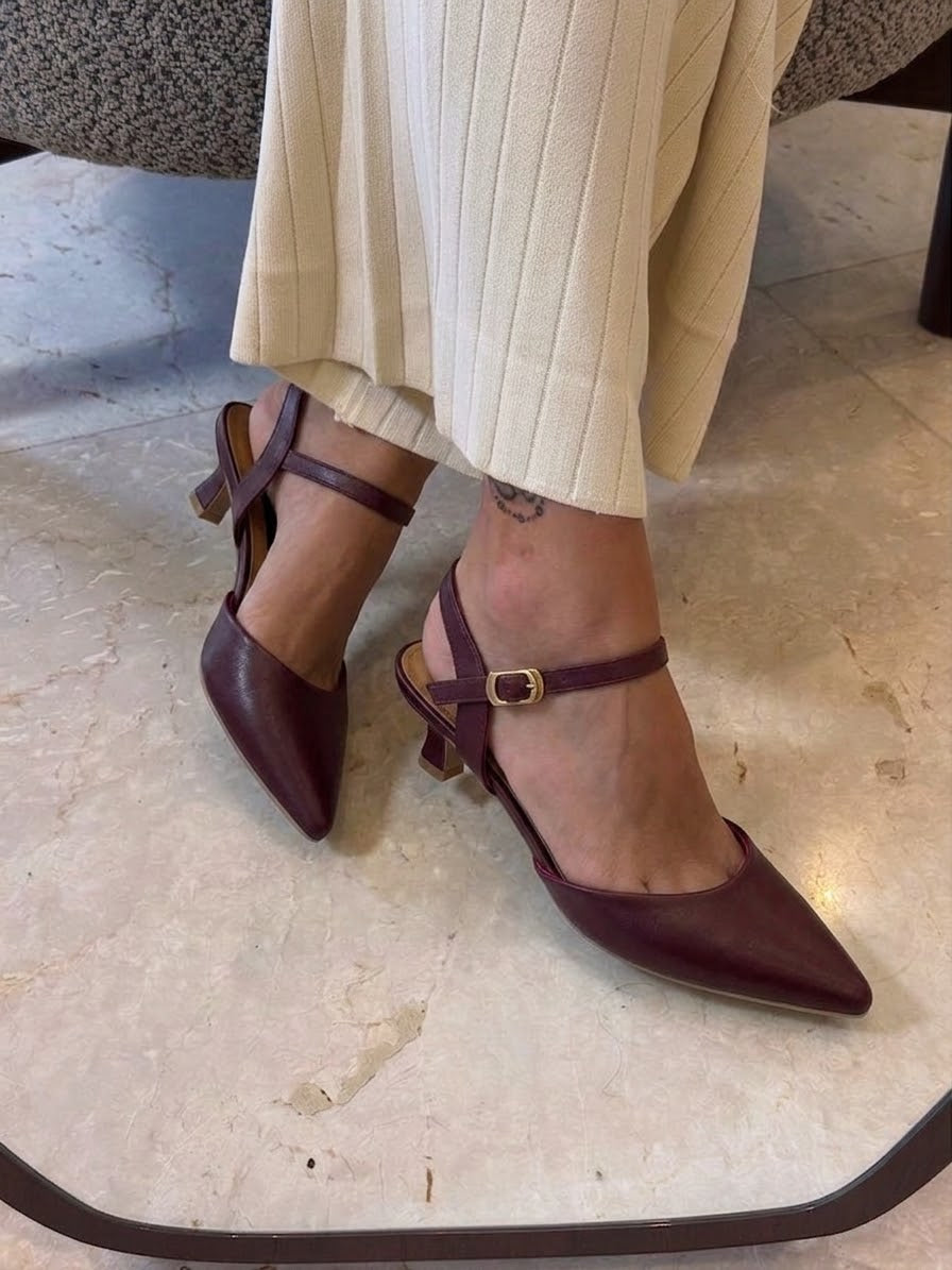 Ankle Strap Kitten Heels