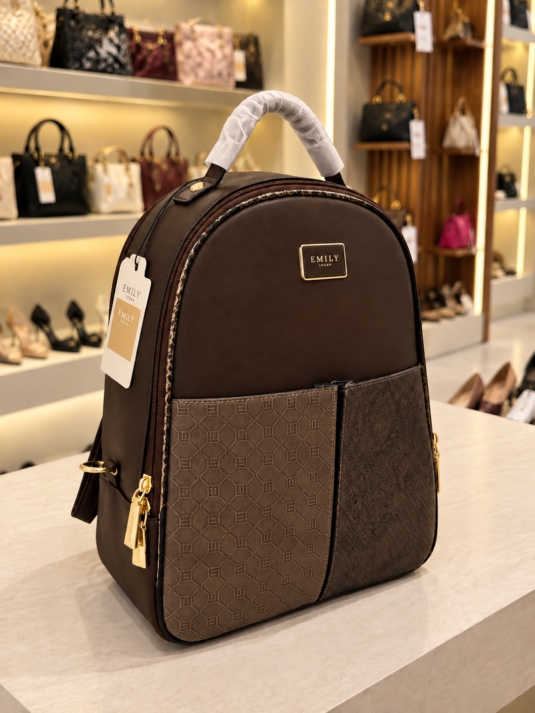 CHIC MULTI TEXTURED DAILY ESSENTIAL BACKPACK BAG