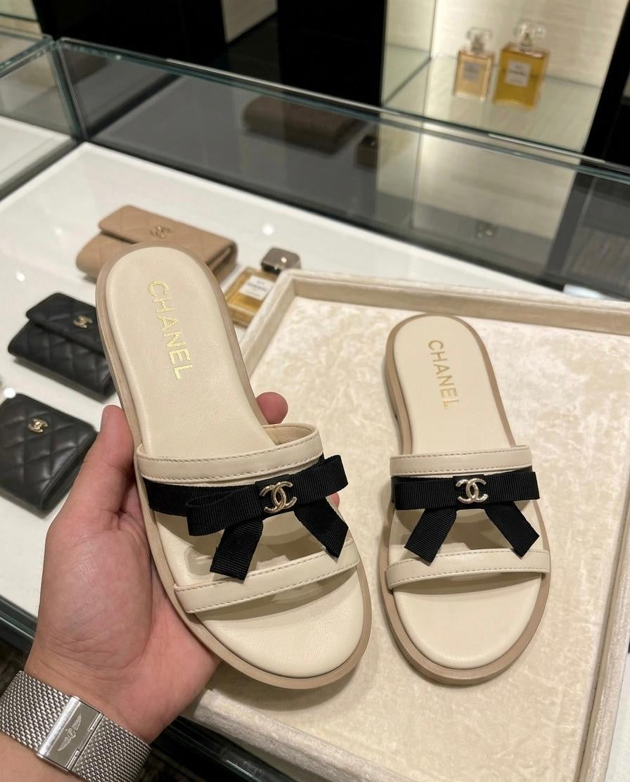 Chanel bow slides