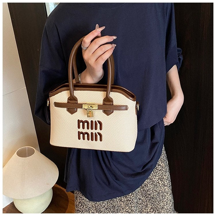 MIU MIU Aventure Canvas And Leather Bag