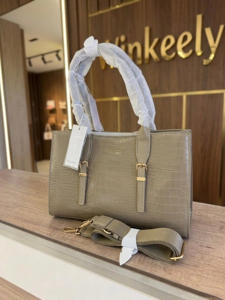 David Jones handbag features a crocodile