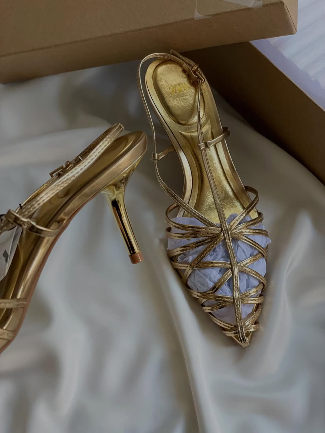 Glitter Strappy Heels