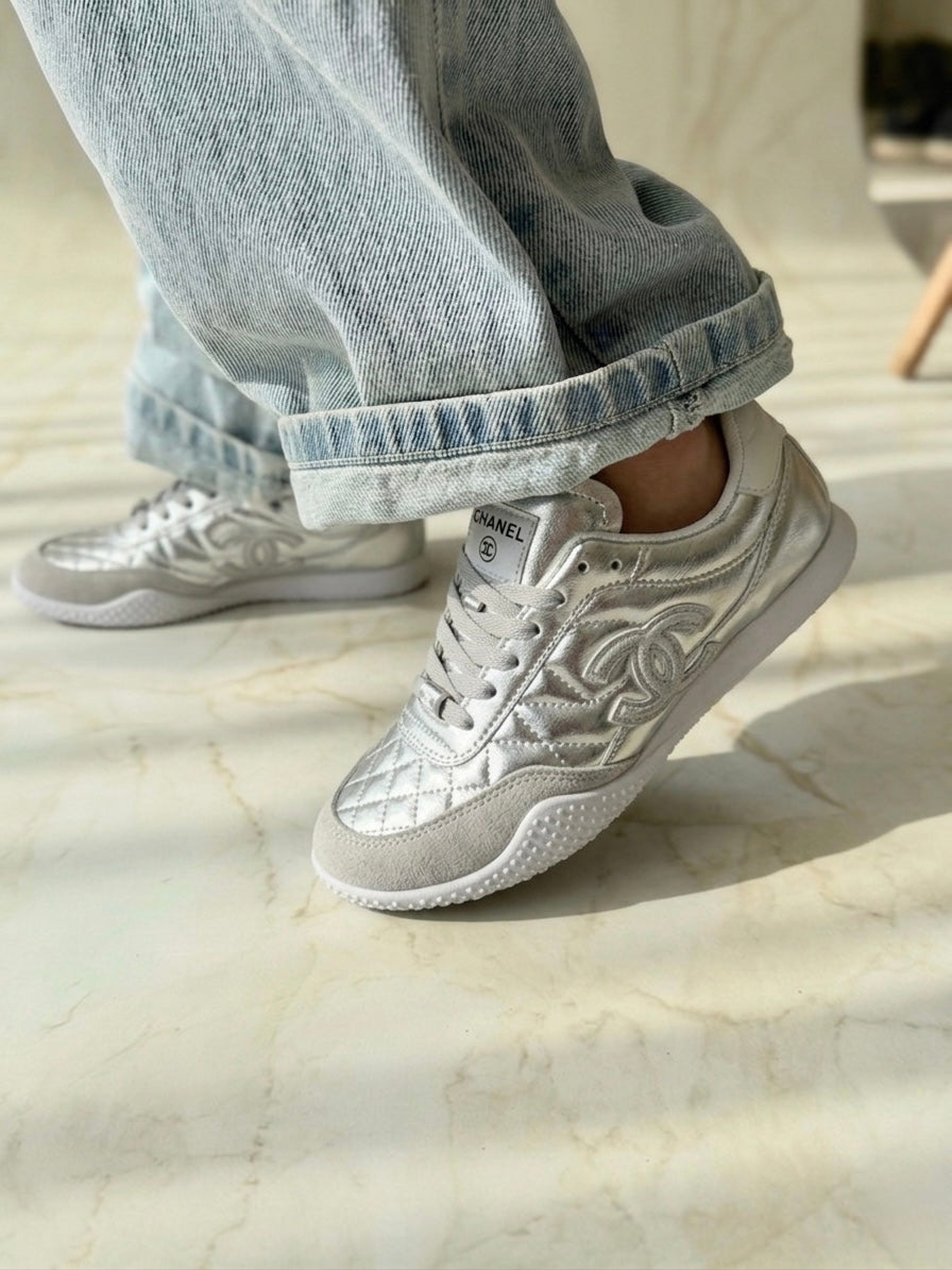 Chanel Iconic Quilted Leather Low-Top Sneakers