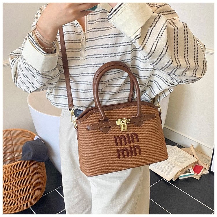 MIU MIU Aventure Canvas And Leather Bag