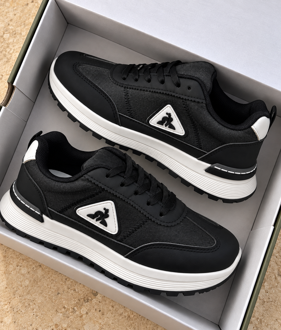 Contrast Panel Monogram Sneakers