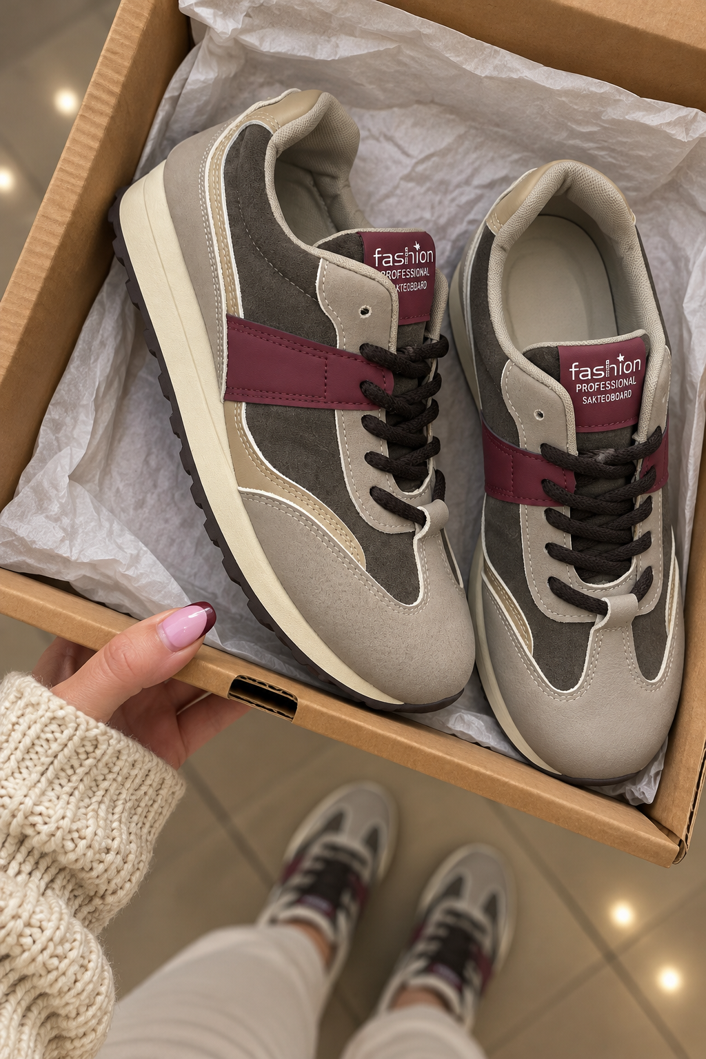 Women's Patchwork Chunky Sneakers
