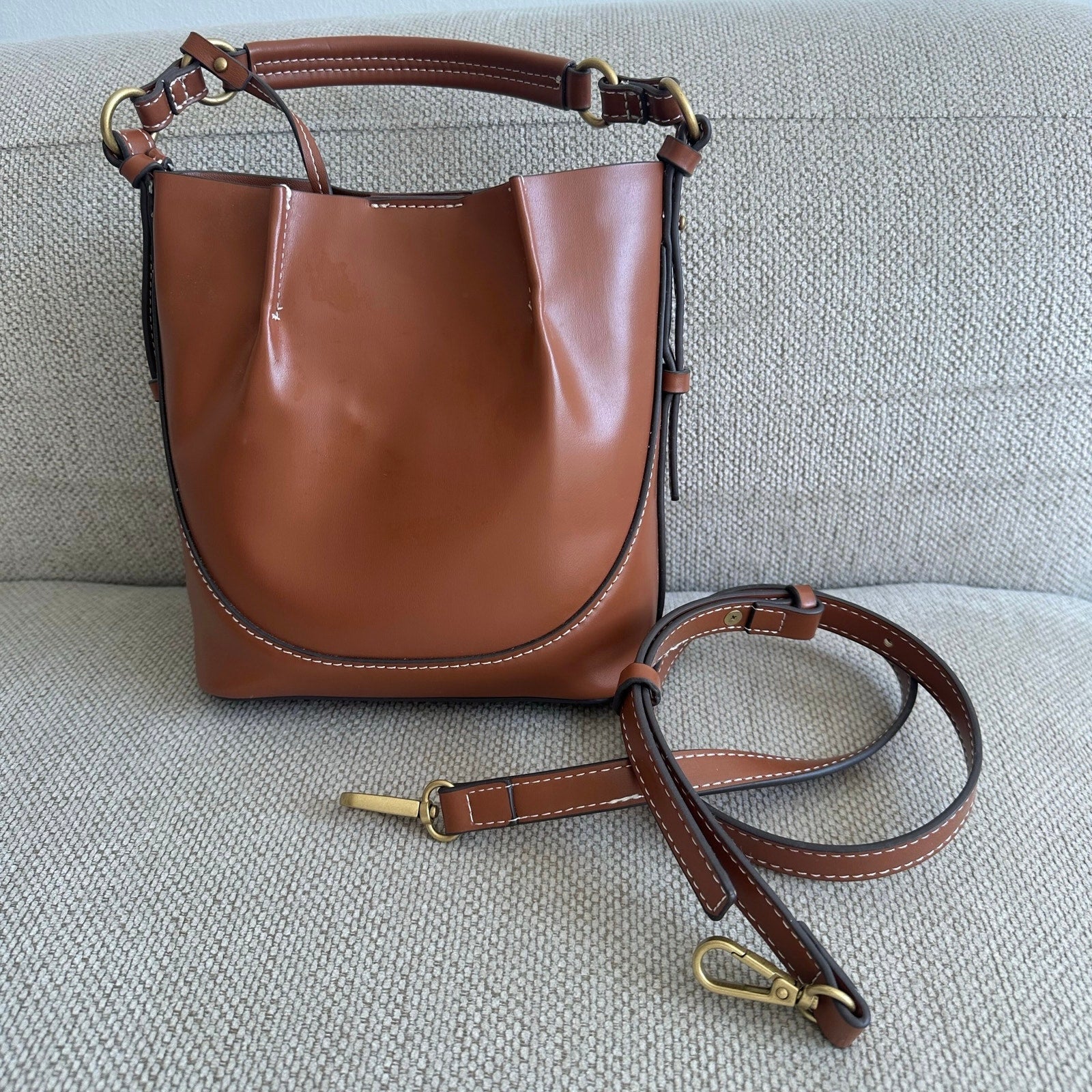 Zara Stitch Bcket Bag