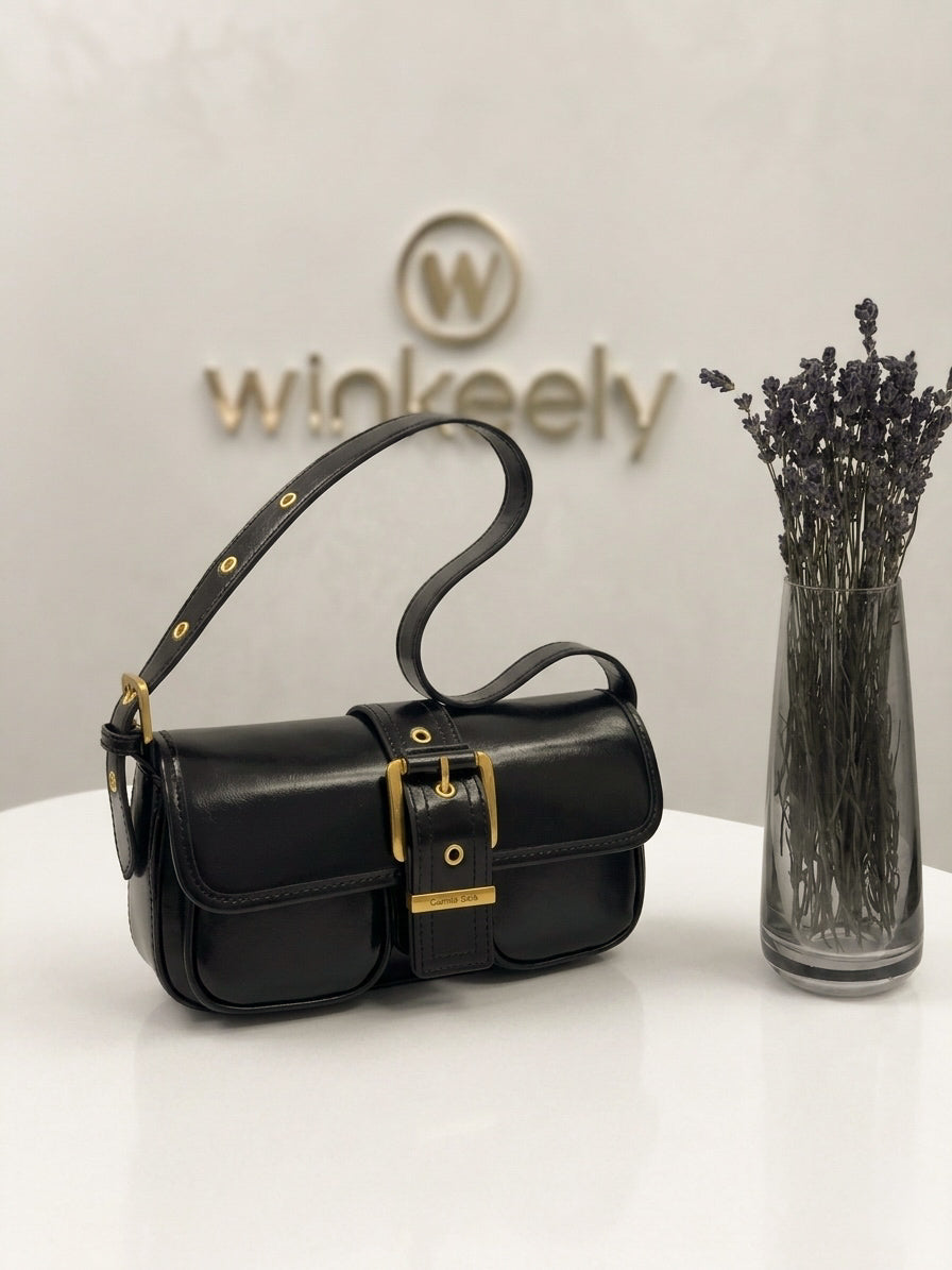 Glossy Buckle Mini Bag