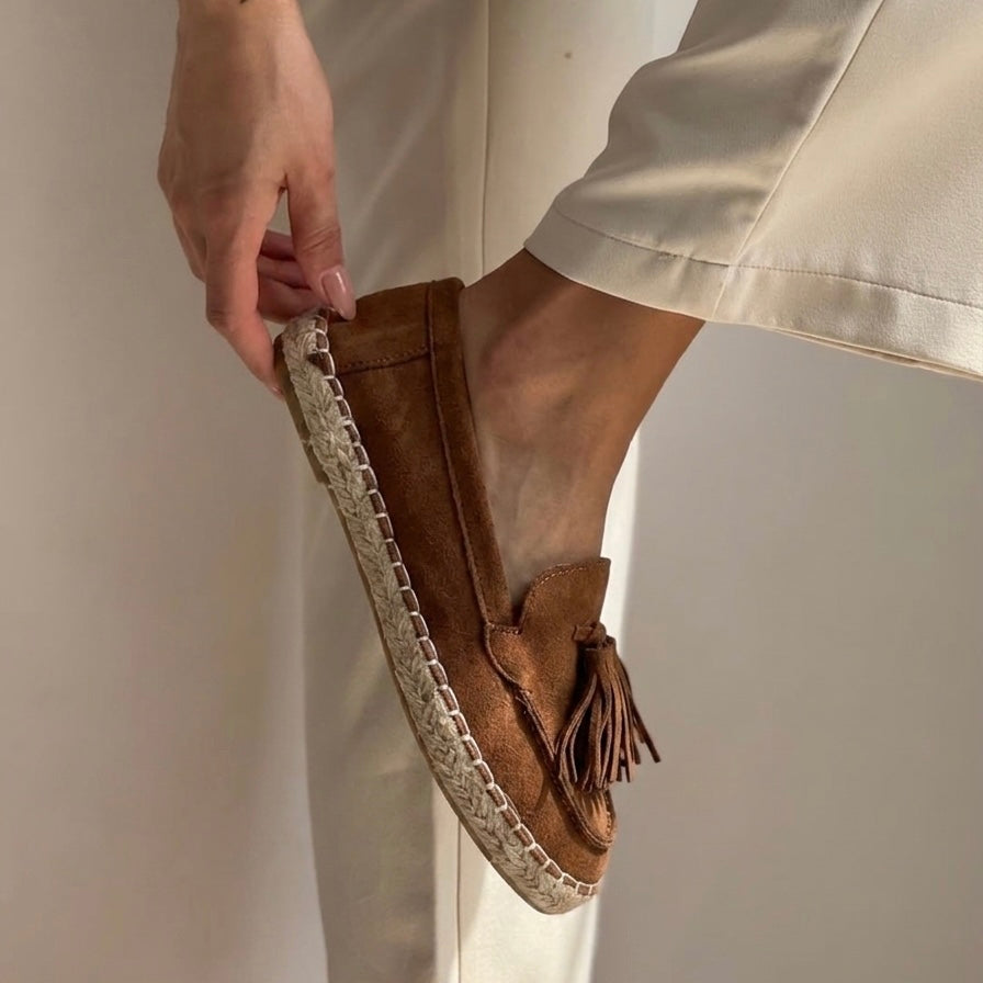 Suede Espadrille Flat