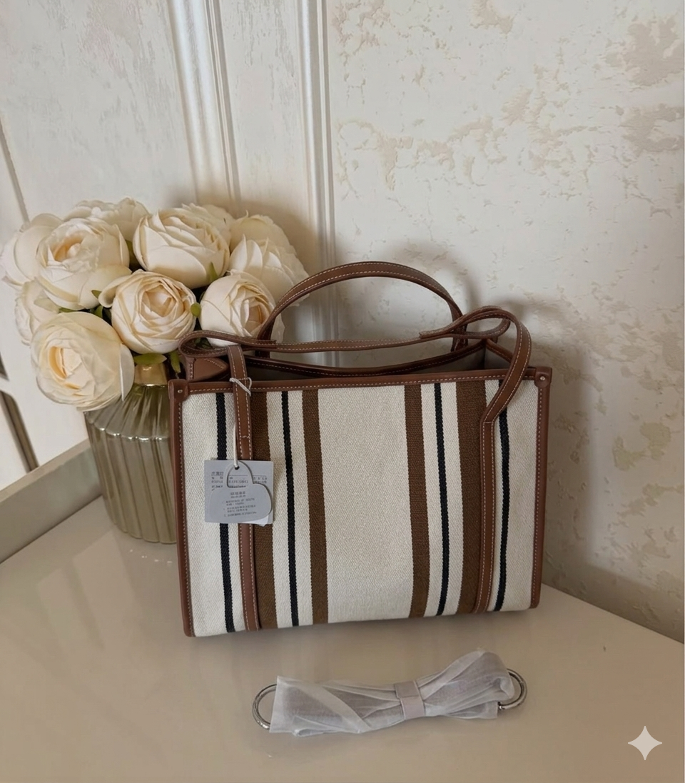 Striped Shopper Bag