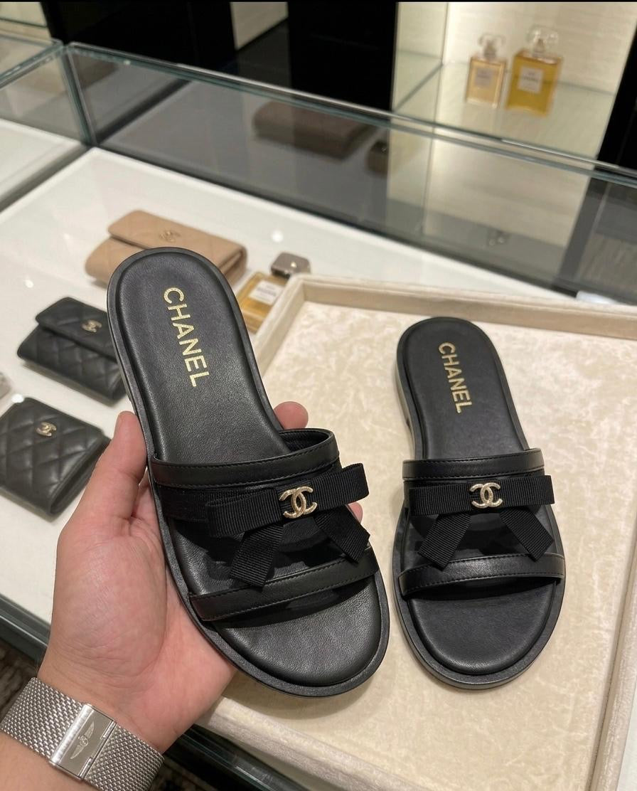 Chanel bow slides